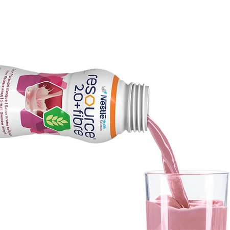 Resource 2.0 + Fibre, suplemento nutricional, sabor a frutos del bosque, 4 x 200 ml