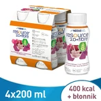 Resource 2.0 + Fibre, suplemento nutricional, sabor a frutos del bosque, 4 x 200 ml