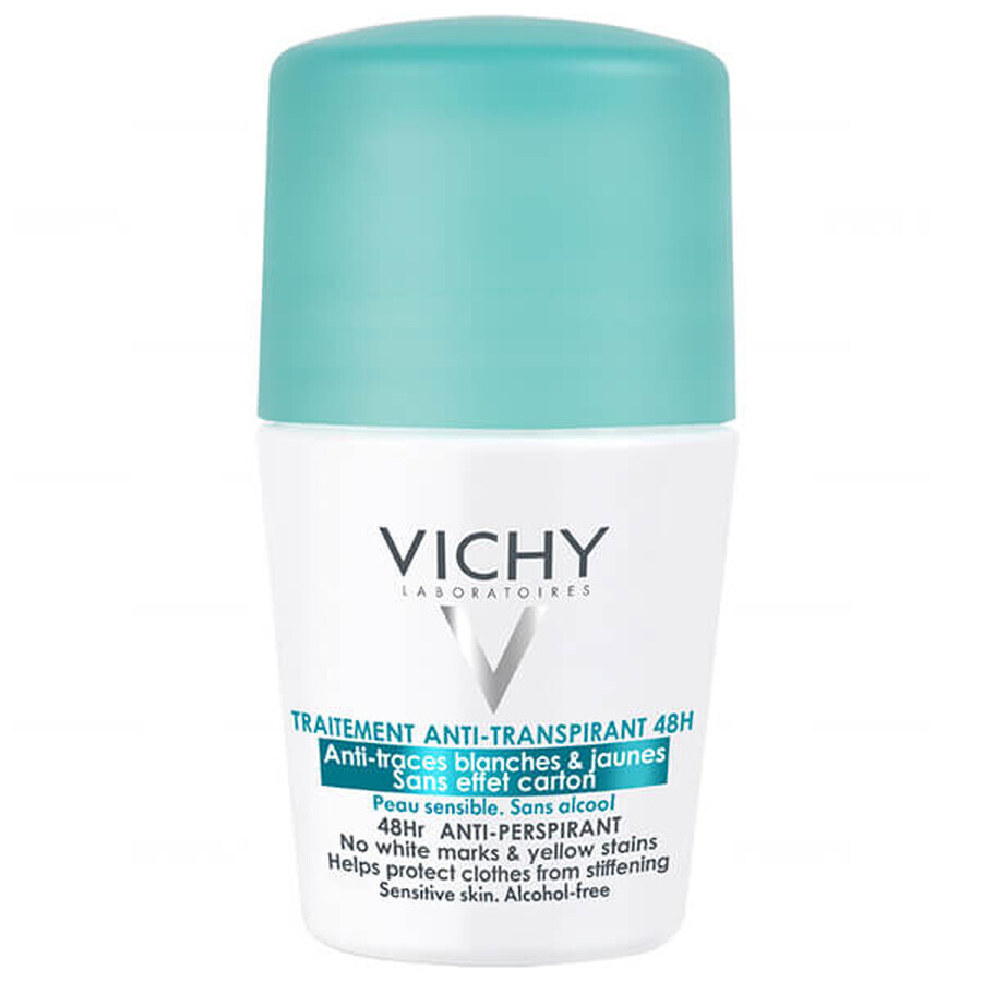 Buy Vichy, antiperspirant roll-on 48h, against marks on clothes, 50 ml Vichy, antiperspirant roll-on 48h, against marks on clothes, 50 ml