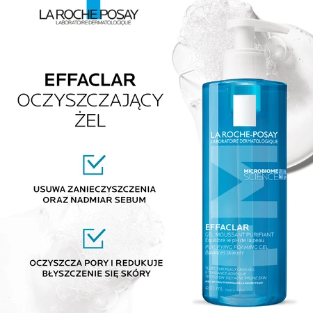 La Roche-Posay Effaclar, cleansing gel for oily and sensitive skin, 400 ml