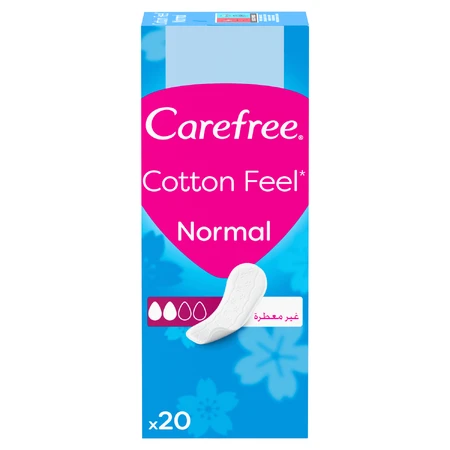 Serviettes hygiéniques Carefree, extrait de coton, 20 pièces