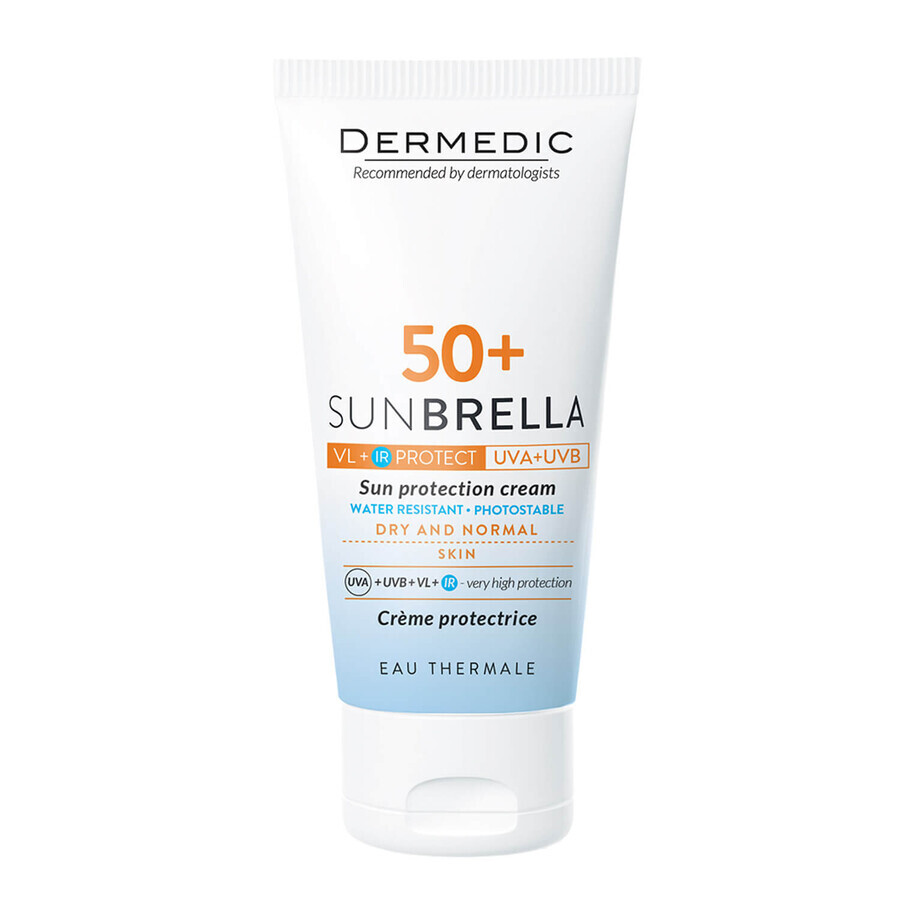 Winkel op Dermedic Sunbrella, gezichtsbeschermende crème, droge en normale huid, SPF 50+, 50 g Dermedic Sunbrella, gezichtsbeschermende crème, droge en normale huid, SPF 50+, 50 g
