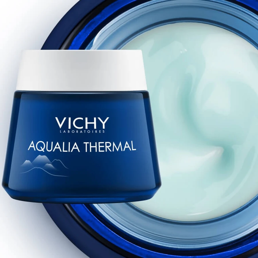 Vichy Aqualia Thermal, hydraterende en herstellende nachtgelcrème, Night Spa, 75 ml