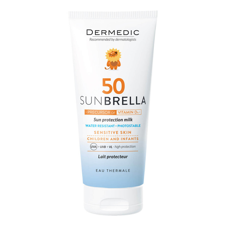 Buy Dermedic Sunbrella Baby, protective milk for children from 1 month, for face and body, sensitive skin, SPF 50, 100 ml Dermedic Sunbrella Baby, protective milk for children from 1 month, for face and body, sensitive skin, SPF 50, 100 ml