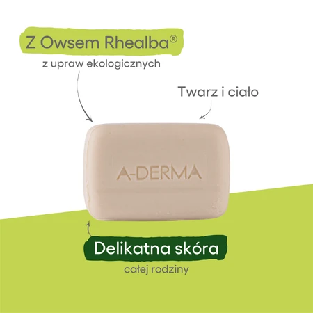 A-Derma, barra dermatológica limpiadora para rostro y cuerpo, 100 g