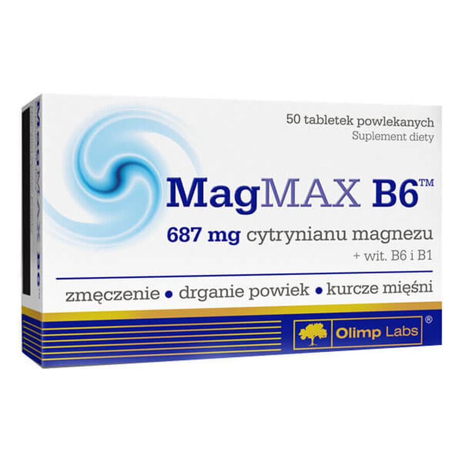 Boutique Olimp MagMax B6, 50 comprimés pelliculés Olimp MagMax B6, 50 comprimés pelliculés