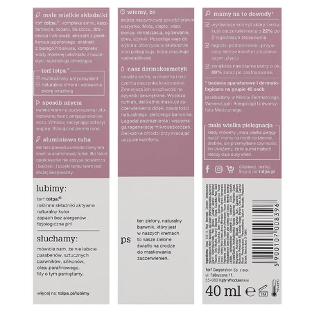 Tolpa Dermo Face, Rosacal, beruhigende und stärkende Creme, leicht, SPF 10, tagsüber, 40 ml