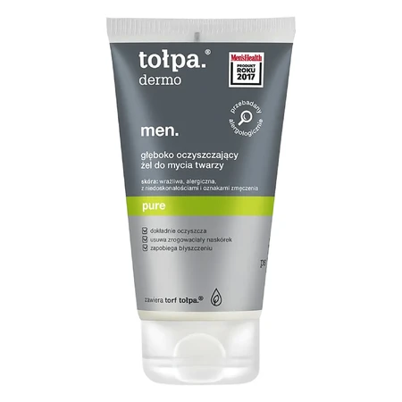 Tolpa Dermo MEN, Pure, diepreinigende gel voor gezichtsreiniging, 150 ml