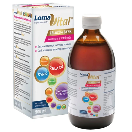 Loma Vital Iron + Zinc, liquid, 500 ml