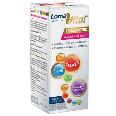 Loma Vital Iron + Zinc, liquid, 500 ml