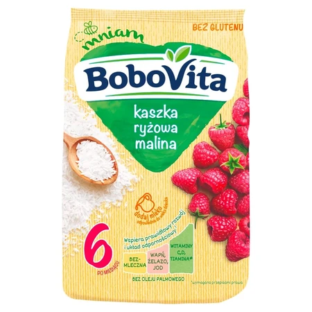 BoboVita Papilla Arroz Frambuesa 6 meses+, 180 g