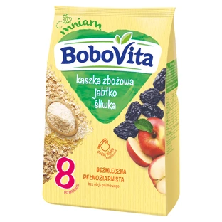 BoboVita Vollkornmüsli Apfel, Pflaume, milchfrei, ab 8 Monaten, 180 g