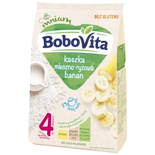 BoboVita Papilla de leche y arroz, plátano, sin gluten, a partir de 6 meses, 230 g