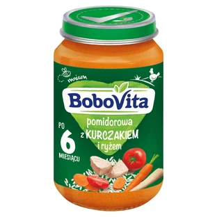 BoboVita Sopa de tomate con pollo y arroz, después de 6 meses, 190 g