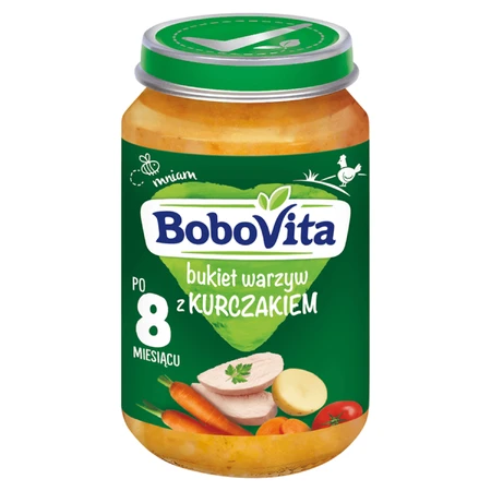 BoboVita Lunch, bouquet de légumes au poulet, après 8 mois, 190 g