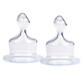 Canpol Babies, tettarella per biberon in silicone, anatomica, misura 1 libera, 2 pezzi