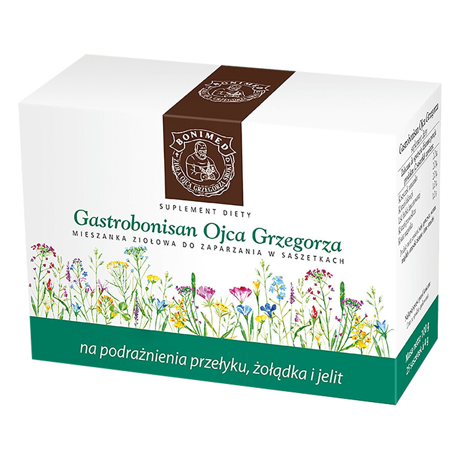 Gastrobonisan del Padre Grzegorz, mezcla de hierbas para infusión, 4 gx 25 sobres