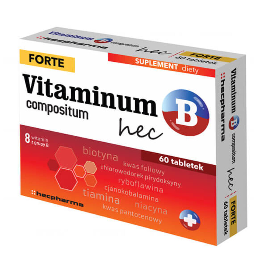 Buy Vitaminum B Compositum Forte Hec, 60 tablets Vitaminum B Compositum Forte Hec, 60 tablets