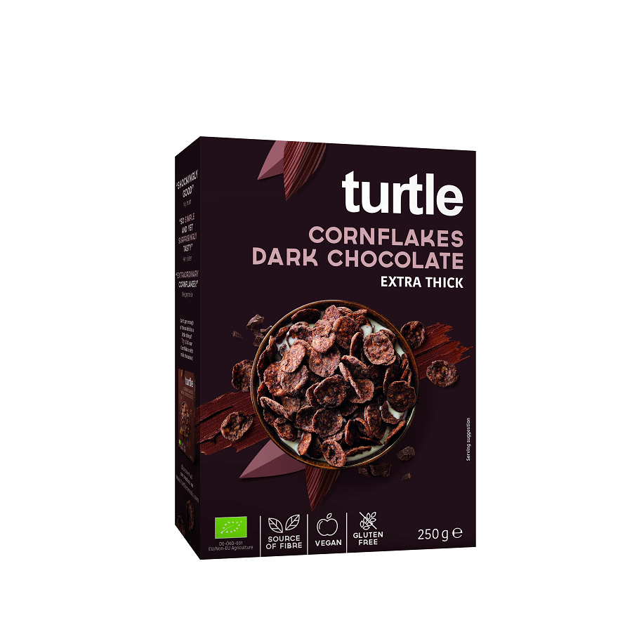 Buy Eco corn flakes coated in dark chocolate, 250 grams, Turtle SPRL Eco corn flakes coated in dark chocolate, 250 grams, Turtle SPRL