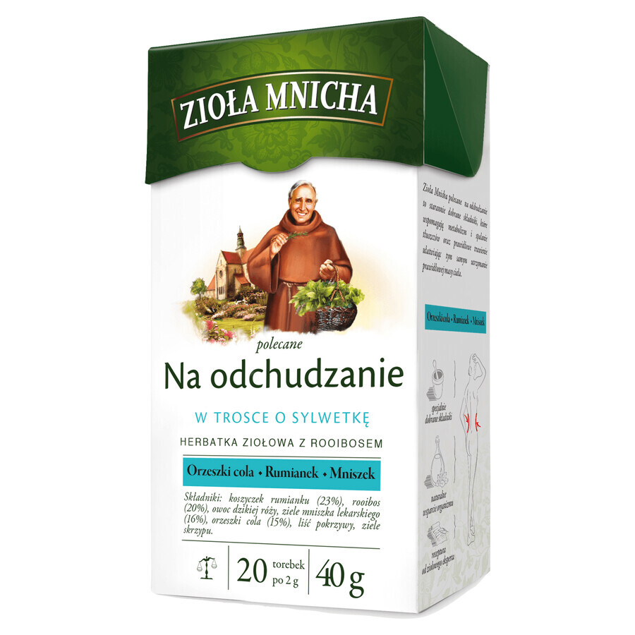 Buy Herbapol Zioła Mnicha Na Odchudzanie, herbal tea with roobios, 2 gx 20 sachets Herbapol Zioła Mnicha Na Odchudzanie, herbal tea with roobios, 2 gx 20 sachets