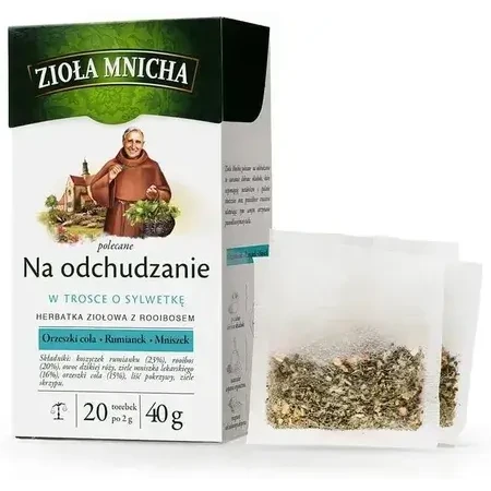 Herbapol Zioła Mnicha Na adelgazante, té de hierbas con roobios, 2 gx 20 sobres