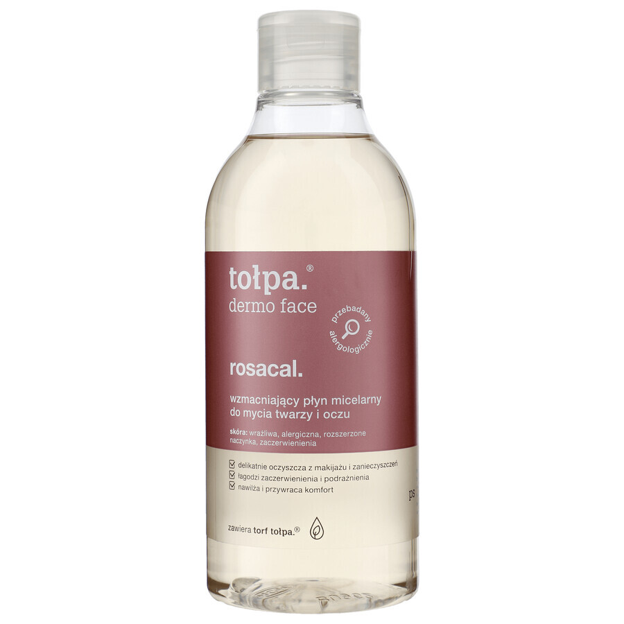 Comprar Tolpa Dermo Face Rosacal, Limpiador micelar suave para cara y ojos, 400 ml Tolpa Dermo Face Rosacal, Limpiador micelar suave para cara y ojos, 400 ml