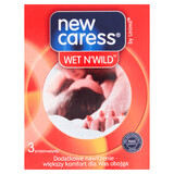 Unimil New Caress Wet N'Wild, extra moist condoms, 3 pieces