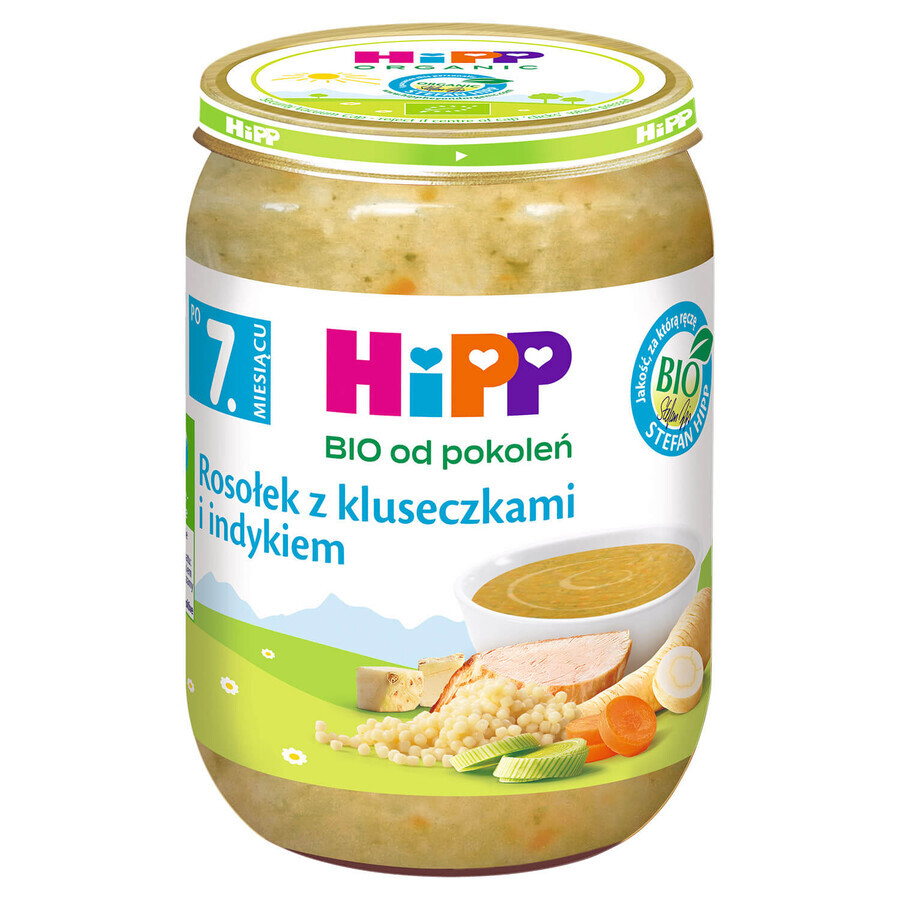 Buy HiPP Bio Soup, broth with noodles and turkey, after 7 months, 190 g HiPP Bio Soup, broth with noodles and turkey, after 7 months, 190 g