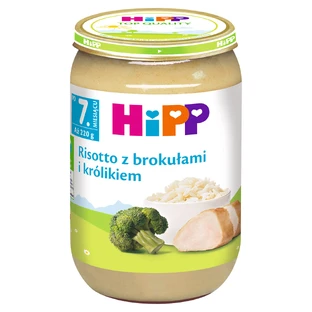 Plat HiPP, risotto aux brocolis et au lapin, après 7 mois, 220 g