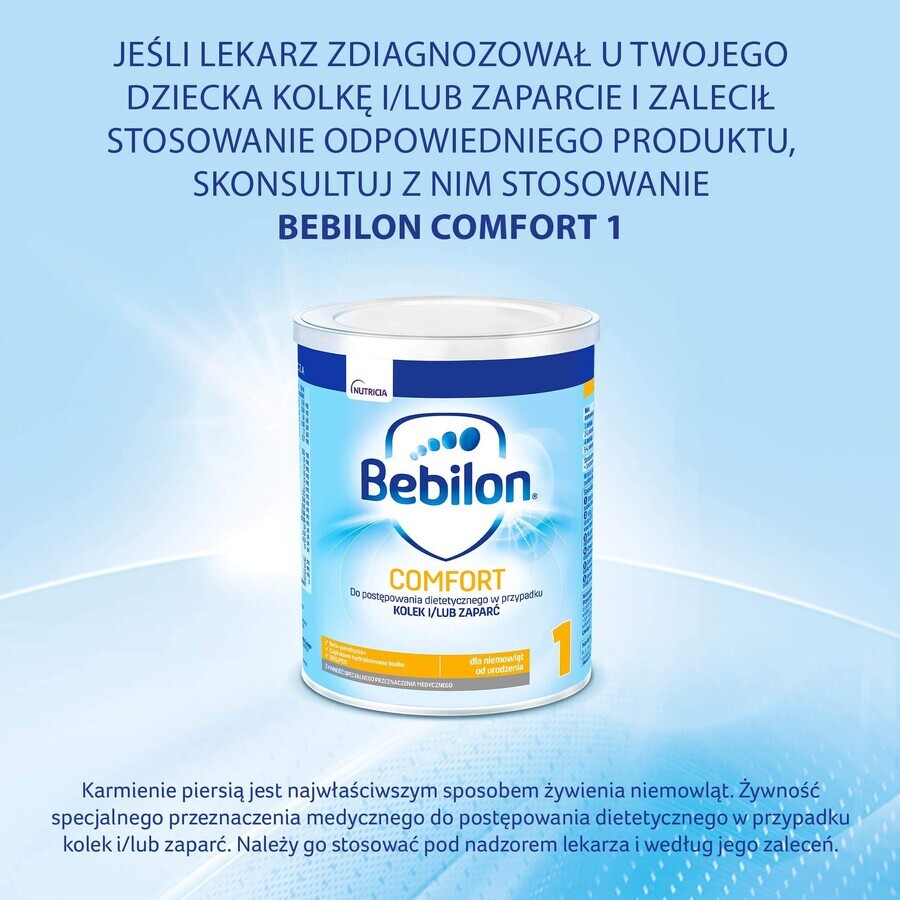 Bebilon Comfort 1, for infants in case of colic and constipation, from birth, 400 g