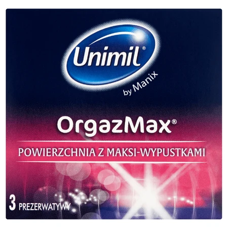 Unimil OrgazMax, condoms with maxi stripes, 3 pieces
