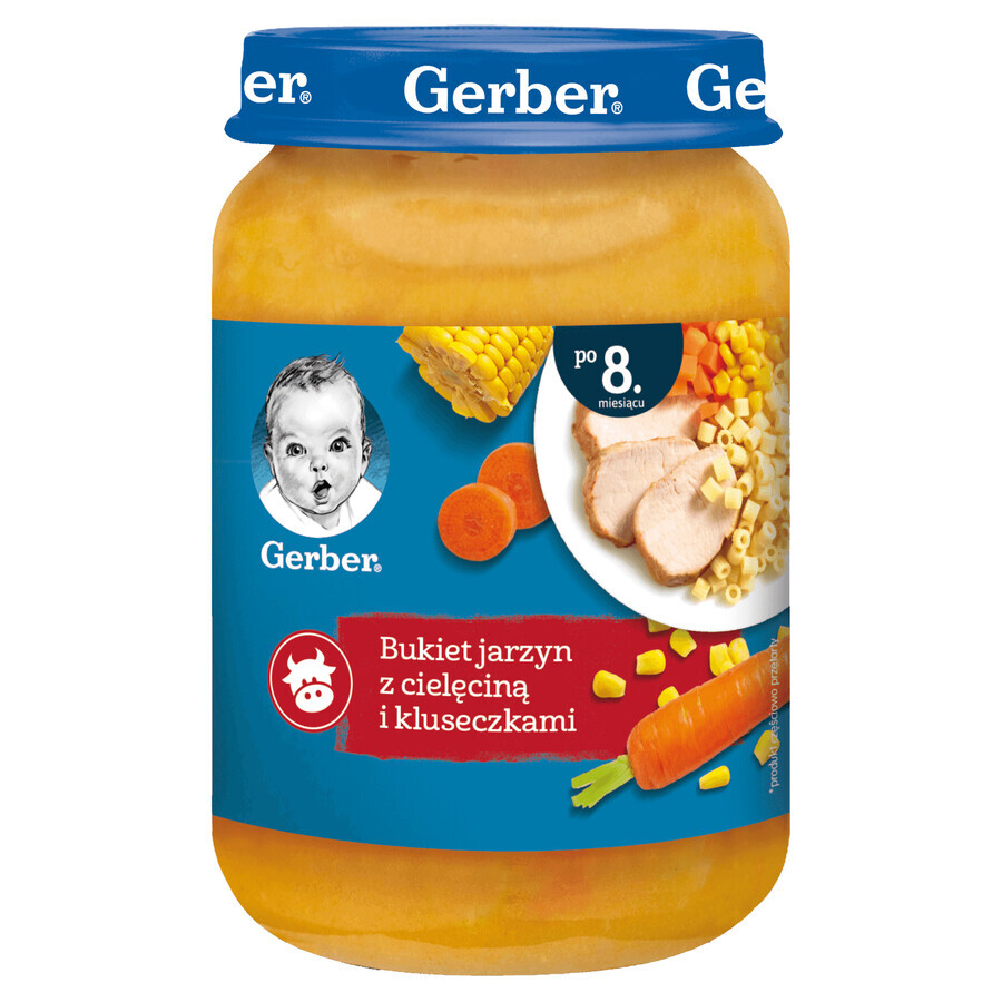 Cumpără Gerber Dinner, buchet de legume cu vițel și tăiței, după 8 luni, 190 g Gerber Dinner, buchet de legume cu vițel și tăiței, după 8 luni, 190 g