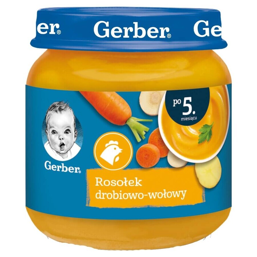 Boutique Gerber Zupa, bouillon de poulet et de bœuf, après 5 mois, 125 g Gerber Zupa, bouillon de poulet et de bœuf, après 5 mois, 125 g