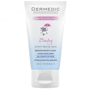Dermedic Linum Baby, speciale beschermingscrème voor het gezicht vanaf de eerste levensdag, SPF 15, 50 g