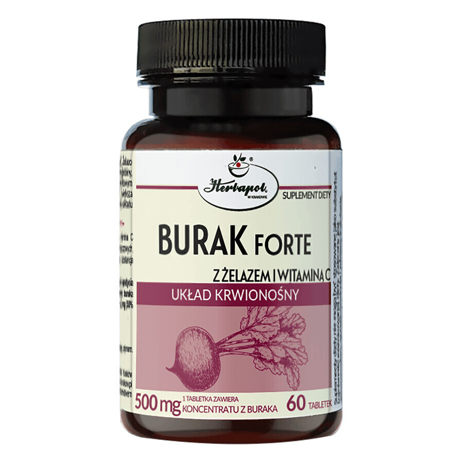 Comprar Herbapol Remolacha Forte con hierro y vitamina C, 60 comprimidos Herbapol Remolacha Forte con hierro y vitamina C, 60 comprimidos