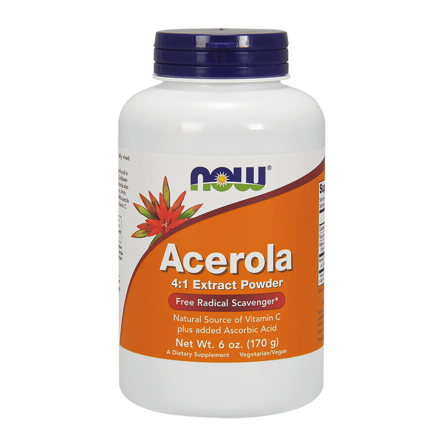 Boutique Now Foods Acerola 4:1 Extrait en poudre, 170 g Now Foods Acerola 4:1 Extrait en poudre, 170 g