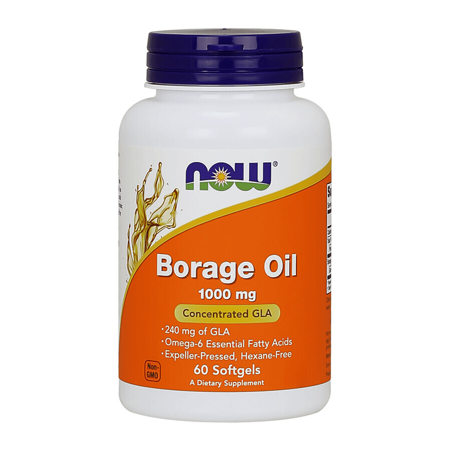 Boutique Now Foods Huile de Bourrache 1000 mg, huile de graines de bourrache, 60 gélules Now Foods Huile de Bourrache 1000 mg, huile de graines de bourrache, 60 gélules