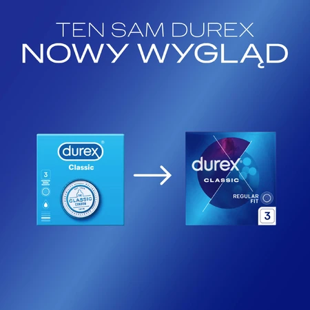 Durex Classic, glatte klassische Kondome, 3 Stück