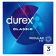 Durex Classic, glatte klassische Kondome, 3 Stück