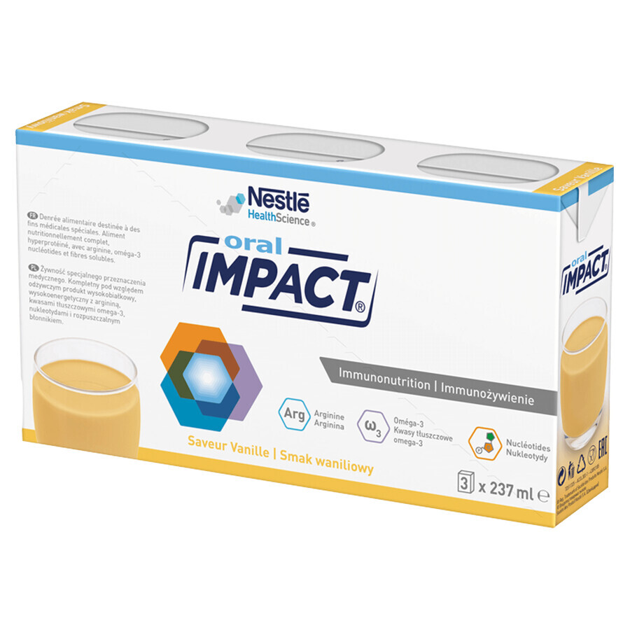 Impact Oral, Nährstoffpräparat, Vanillegeschmack, 3 x 237 ml