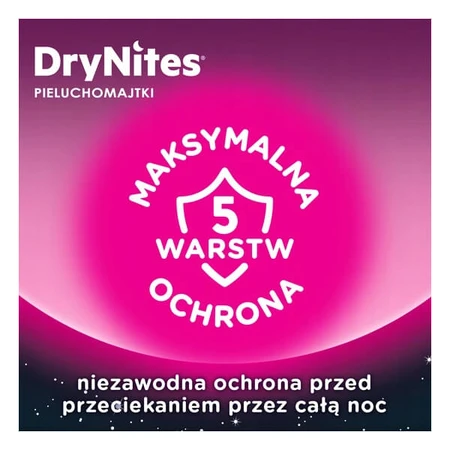 Huggies DryNites Girls, braguitas de noche, para niñas, 4-7 años, 17-30 kg, 10 unidades