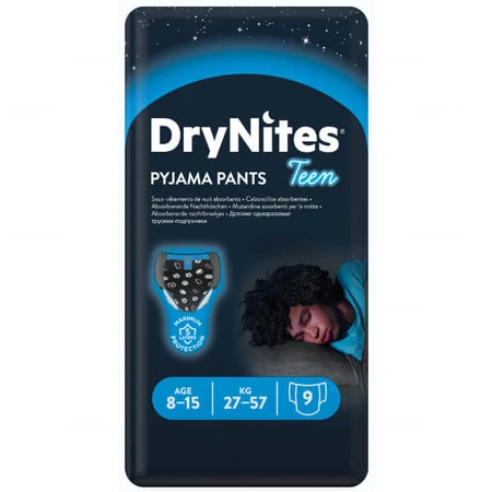 Huggies DryNites, Nachtslips für Jungen, 8 -15 Jahre, 27-57 kg, 9 Stück