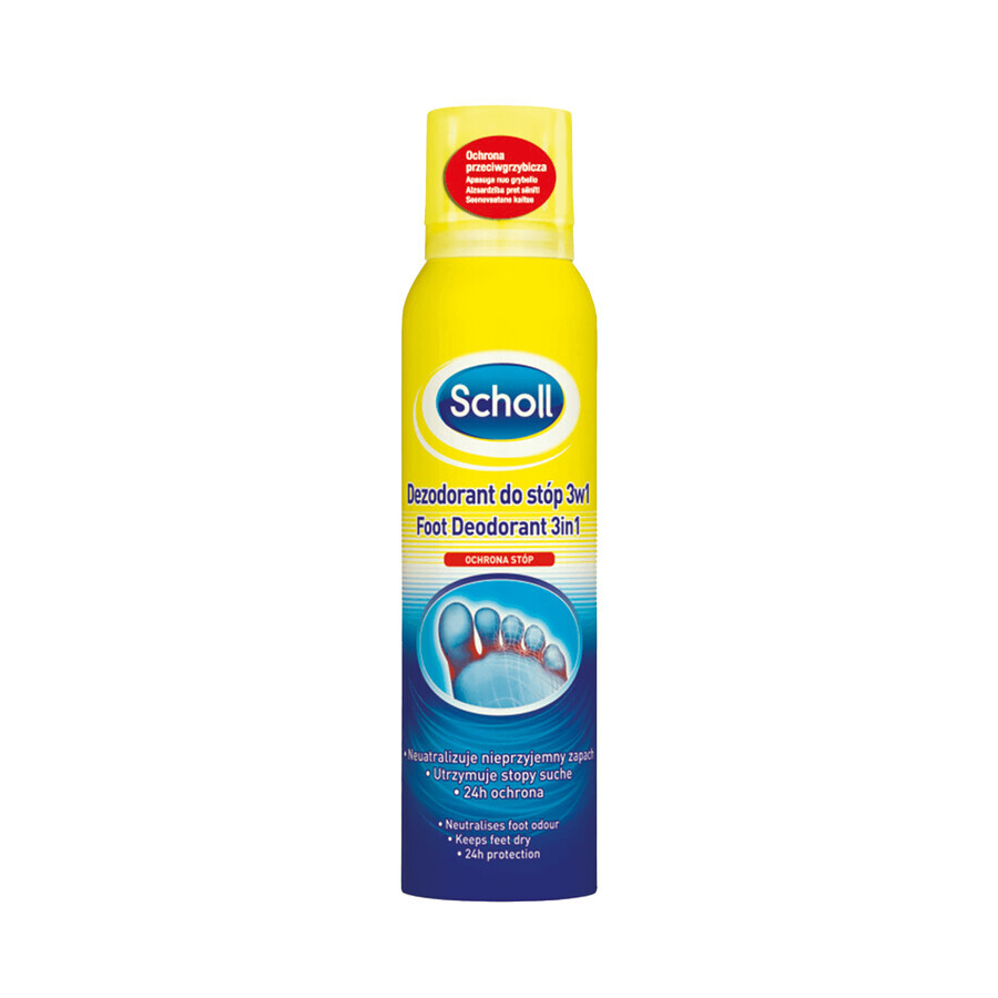 Buy Scholl, deodorant for feet 3in1, antifungal protection, 150 ml Scholl, deodorant for feet 3in1, antifungal protection, 150 ml