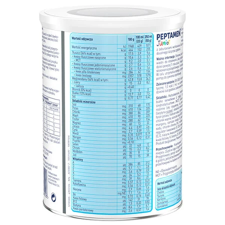 Peptamen Junior, préparation nutritionnelle à partir de 1 an, saveur vanille, 400 g