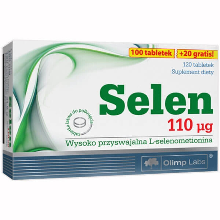 Boutique Olimp Selenium 110 µg, 100 comprimés + 20 comprimés gratuits Olimp Selenium 110 µg, 100 comprimés + 20 comprimés gratuits