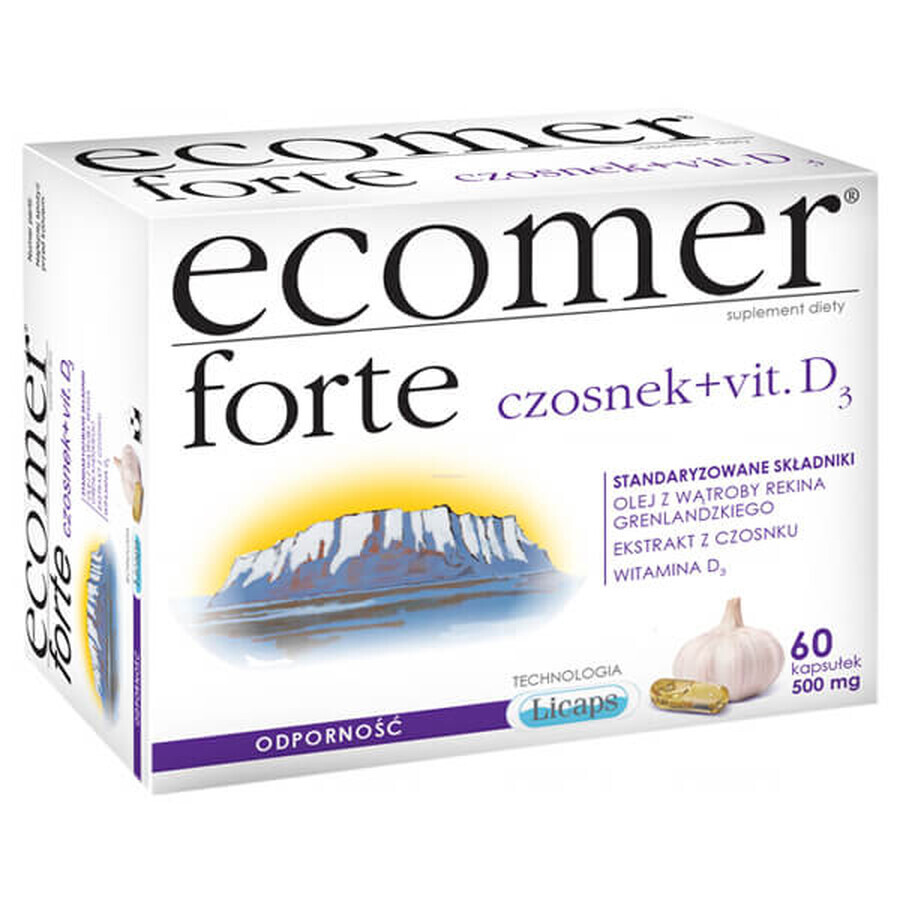 Ecomer Forte Ajo + vit. D3, 60 cápsulas