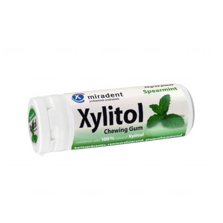 Acquista Miradent Xylitol, gomma da masticare con xilitolo, gusto menta verde, 30 pezzi Miradent Xylitol, gomma da masticare con xilitolo, gusto menta verde, 30 pezzi