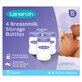 Lansinoh breast milk storage bottles, 4 x 160 ml