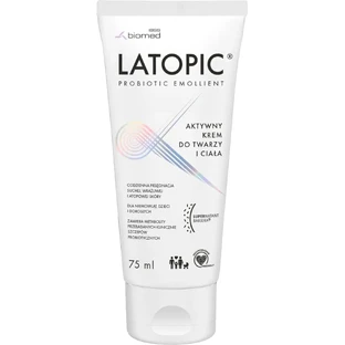 Latopic Probiotic Emollient, active cream for face and body, from the first day, 75 ml