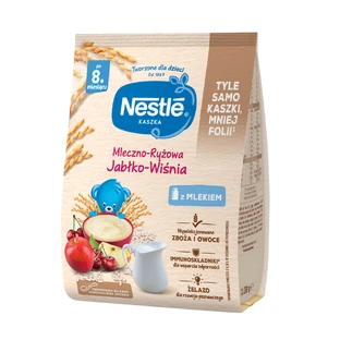 Porridge Nestlé au lait et au riz, pommes et cerises, sans gluten, après 8 mois, 230 g